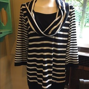 Style&Co Cowel Neck with Inset